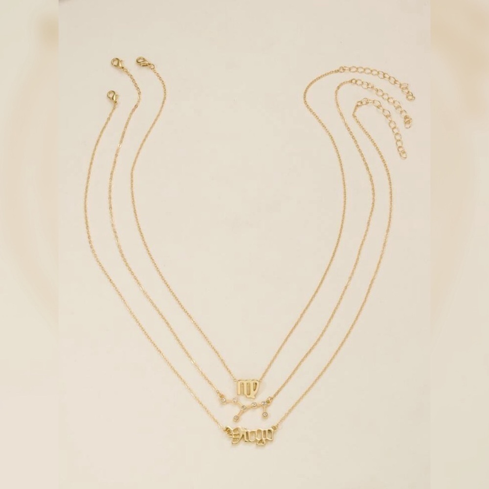 3pcs Constellation Charm Necklace